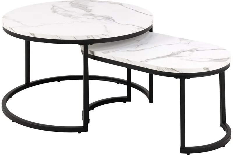 Belgrat Soffbord 70 cm Rund - Vit — Vit
