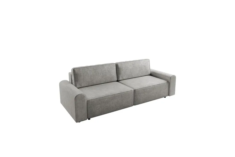 Bella Bäddsoffa 3-sits i Plysch - Grå (Art.nr 3079544) — Grå