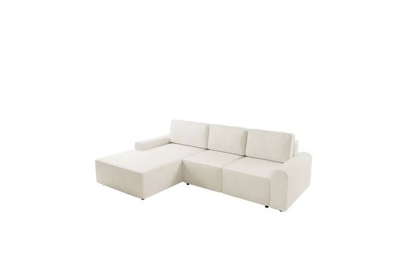 Bella Bäddsoffa med Divan 3-sits i Plysch - Beige (Art.nr 3079531) — Beige