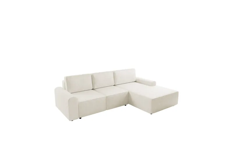 Bella Bäddsoffa med Divan 3-sits i Plysch - Beige (Art.nr 3079522) — Beige