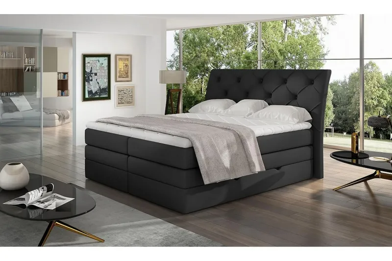 Bellamir Sängpaket 180x200 cm - Läder/Svart — Läder/Svart