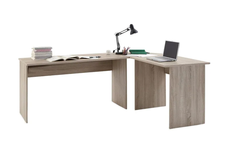 Bellmore Hörnskrivbord 205 Ek - Beige — Scandinavian Choice