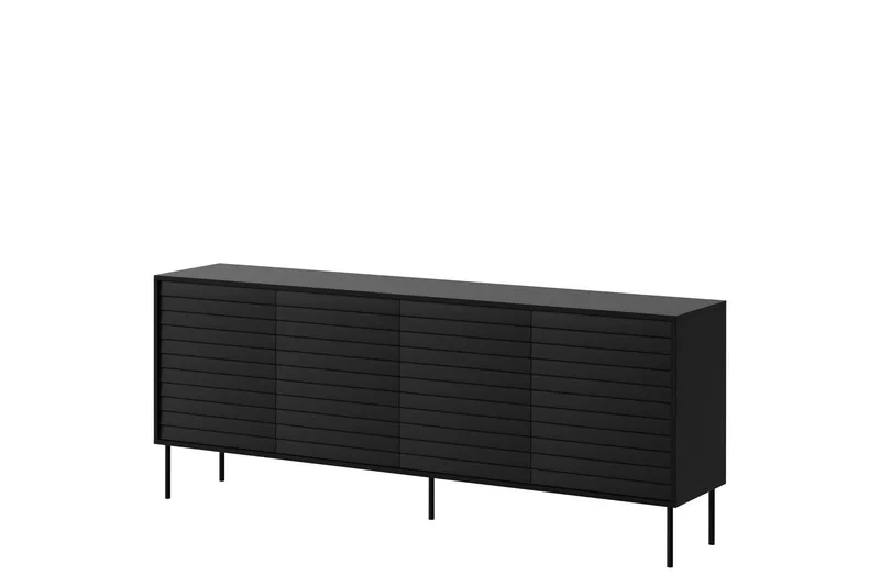 Belonger Byrå 200 cm - Svart — Svart