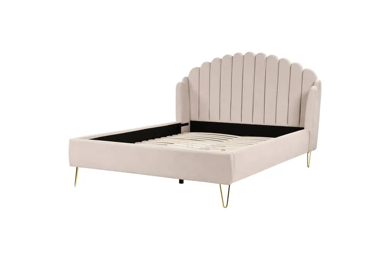 Benicio Sängram 160x200 cm - Beige/Guld (Art.nr 3070790) — Beige/Guld