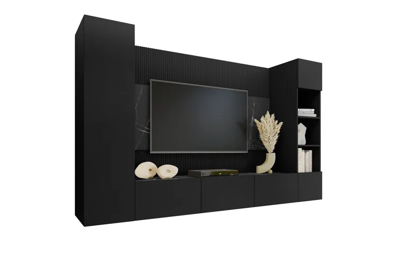 Bernice Tv-skåp 260x38 cm - Svart (Art.nr 3099004) — Svart