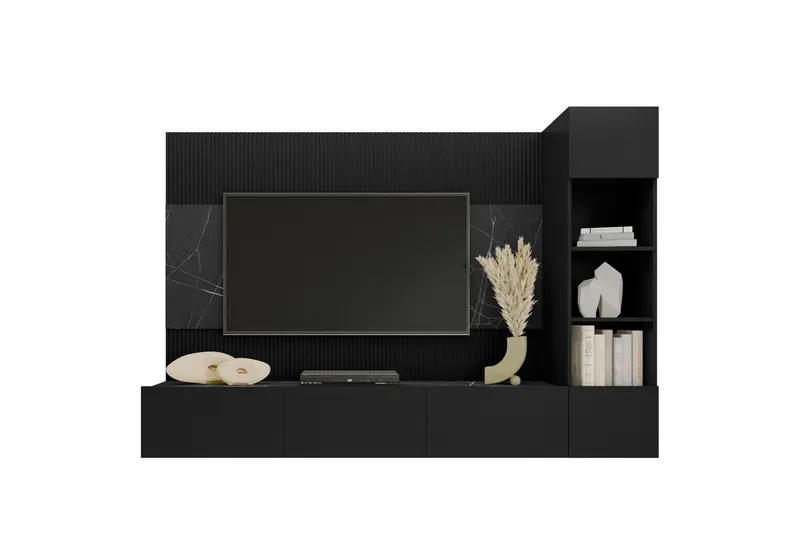 Bernice Tv-skåp 38x150 cm - Svart (Art.nr 3063111) — Svart