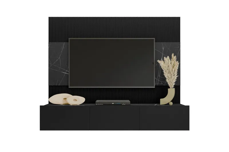 Bernice Tv-skåp 38x150 cm - Svart (Art.nr 3063204) — Svart