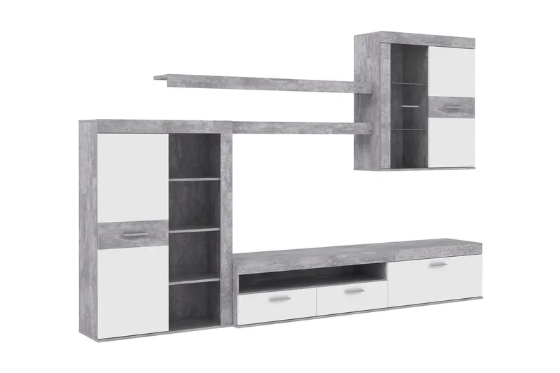 Berrey TV-Möbelset 300 cm - Vit — Vit