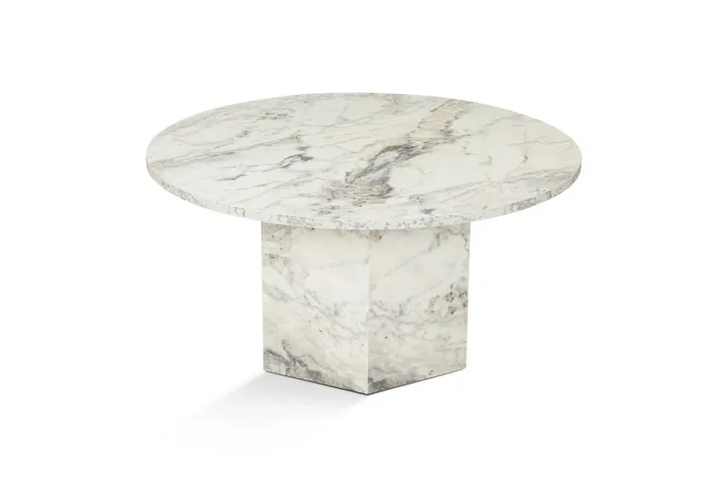 Berriaren Soffbord 80 cm - Vit marmor — Vit marmor