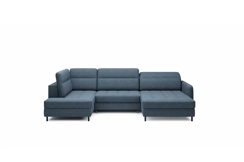 Berrto Soffa med Divan och Schäslong 5-sits - Blå (Art.nr 3019684) — Blå