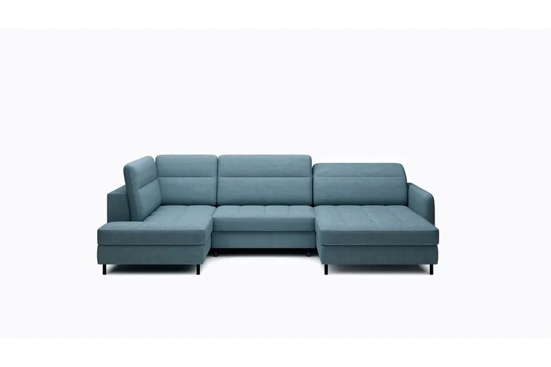 Berrto Soffa med Divan och Schäslong 5-sits - Blå (Art.nr 3019701) — Blå