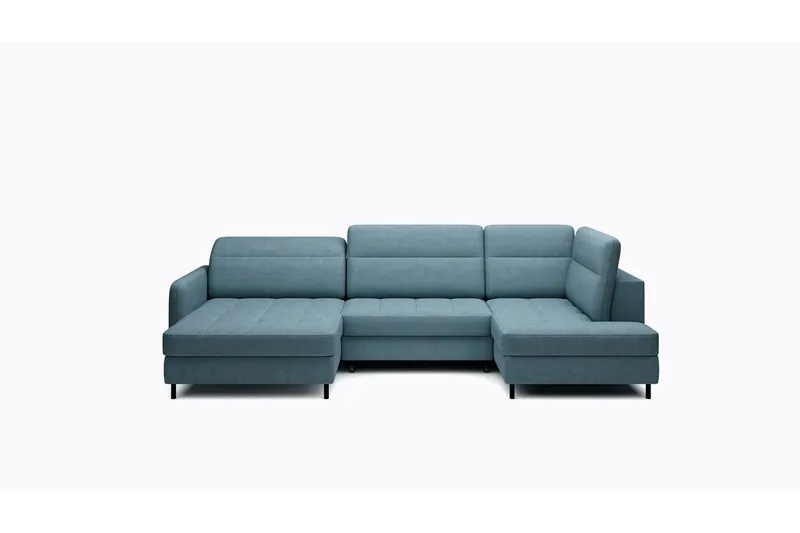 Berrto Soffa med Divan och Schäslong 5-sits - Blå (Art.nr 3019652) — Blå