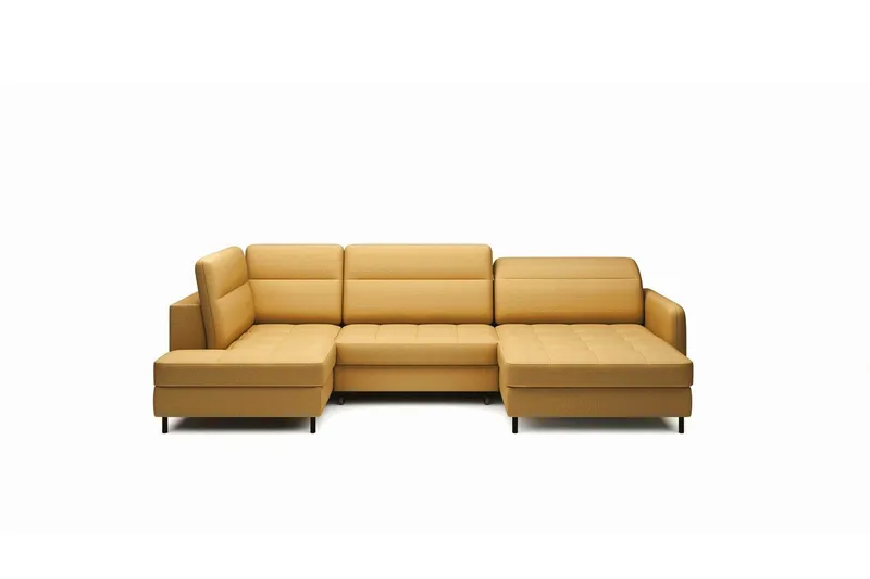 Berrto Soffa med Divan och Schäslong 5-sits - Guld (Art.nr 3019693) — Guld