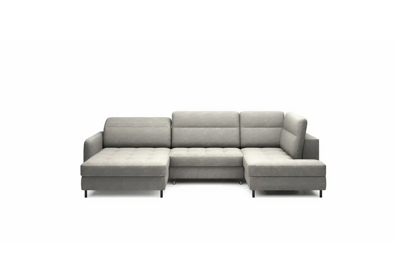 Berrto Soffa med Divan och Schäslong 5-sits - Ljusgrå (Art.nr 3019676) — Ljusgrå