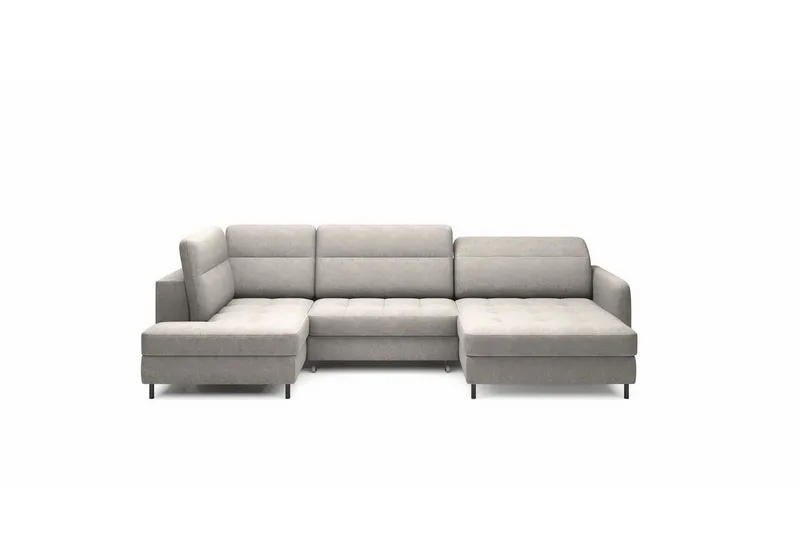 Berrto Soffa med Divan och Schäslong 5-sits - Ljusgrå (Art.nr 3019685) — Ljusgrå