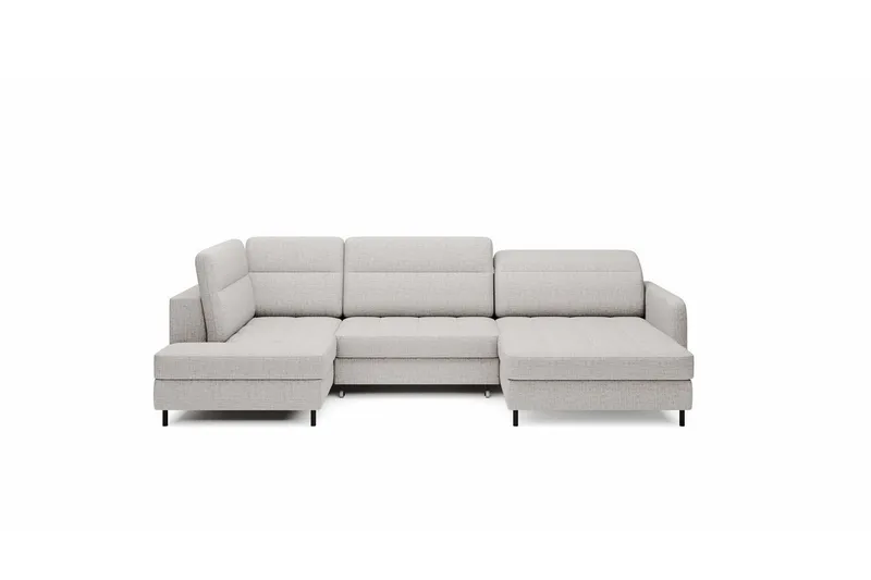 Berrto Soffa med Divan och Schäslong 5-sits - Ljusgrå (Art.nr 3019686) — Ljusgrå