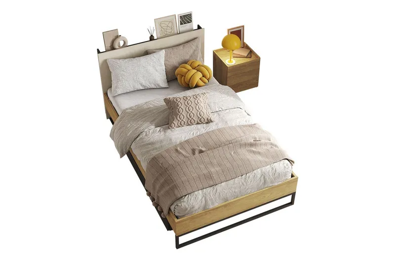 Besta Möbelset För Sovrum - Brun/Beige/Svart — Brun/Beige/Svart