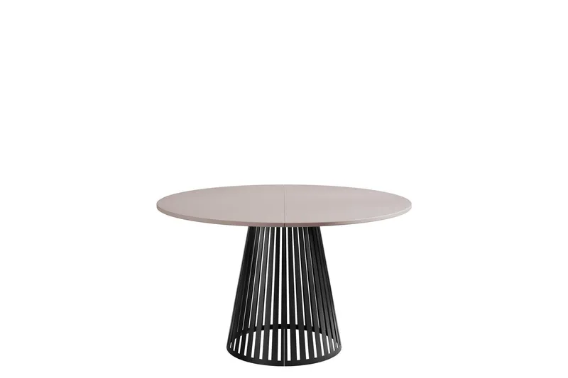 Beylen Matbord 120 cm Rund - Beige/Svart — Beige/Svart
