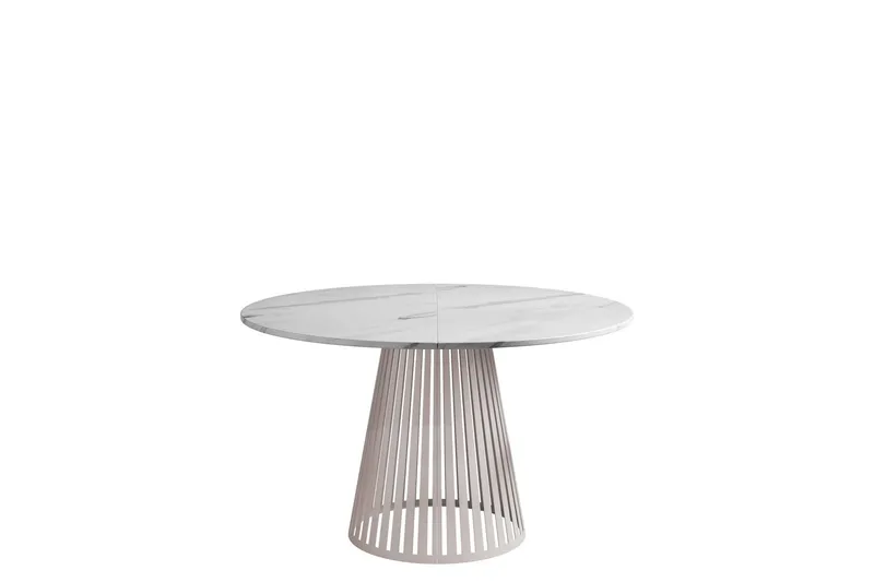 Beylen Matbord 120 cm Rund - Vit/Beige (Art.nr 3116558) — Vit/Beige