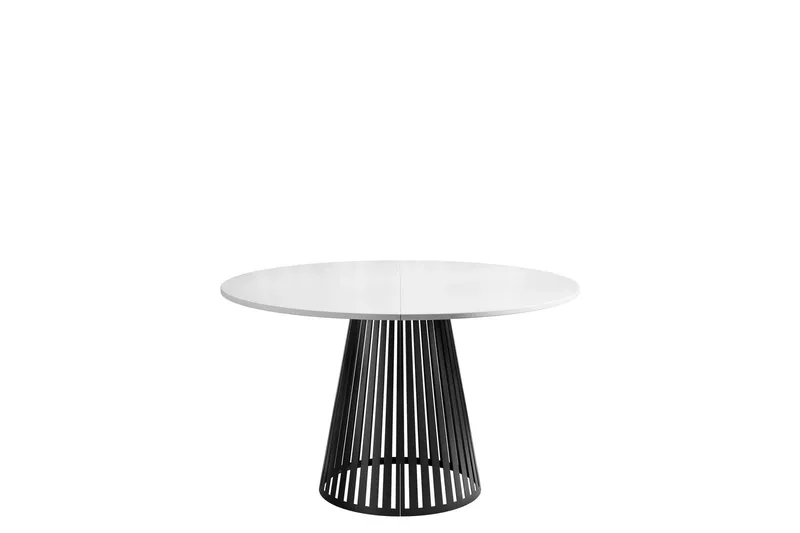 Beylen Matbord 120 cm Rund - Vit/Svart (Art.nr 3116555) — Vit/Svart