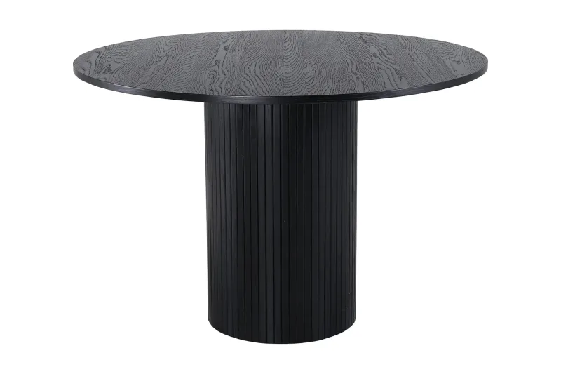 Bianca Matbord 110 cm Runt - Svart — Venture Home