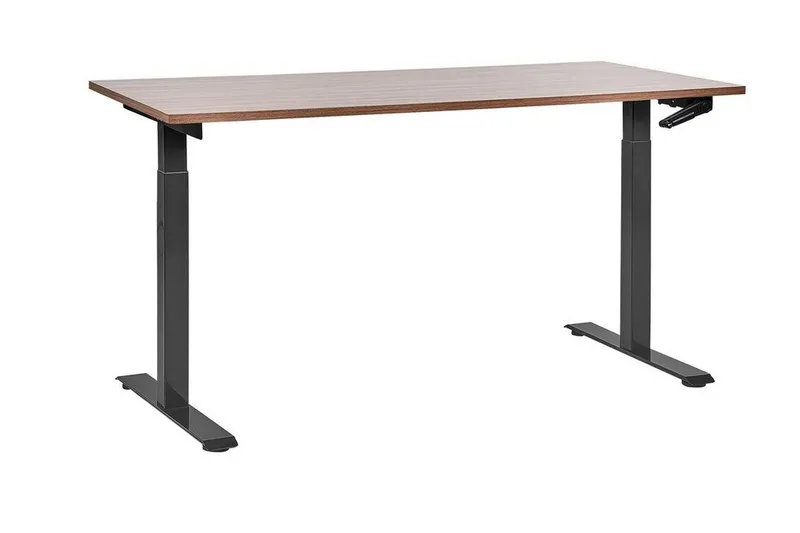 Bina Skrivbord 72x160 cm - Mörkt trä/Svart (Art.nr 3070675) — Mörkt trä/Svart
