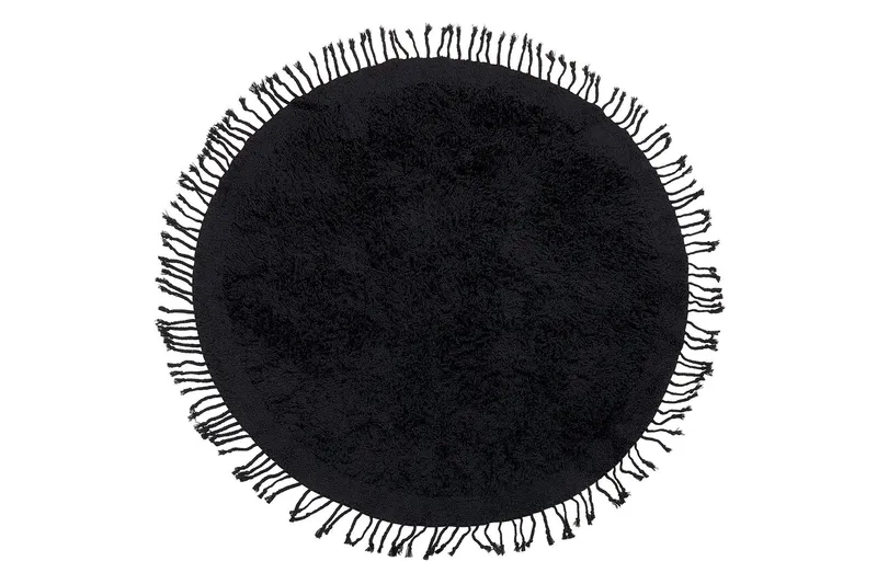 Bitlis Ryamatta 140 cm Rund - Svart — Svart