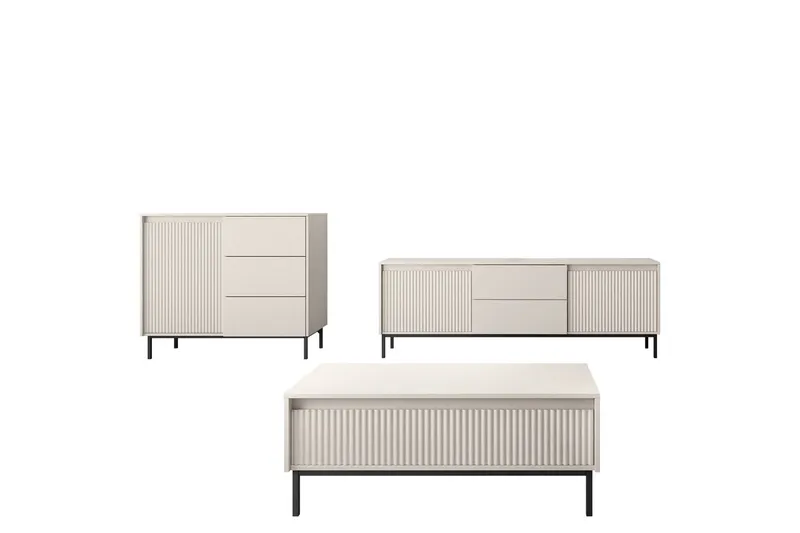 Bjurholm Möbelset För Vardagsrum - Beige (Art.nr 3078143) — Beige