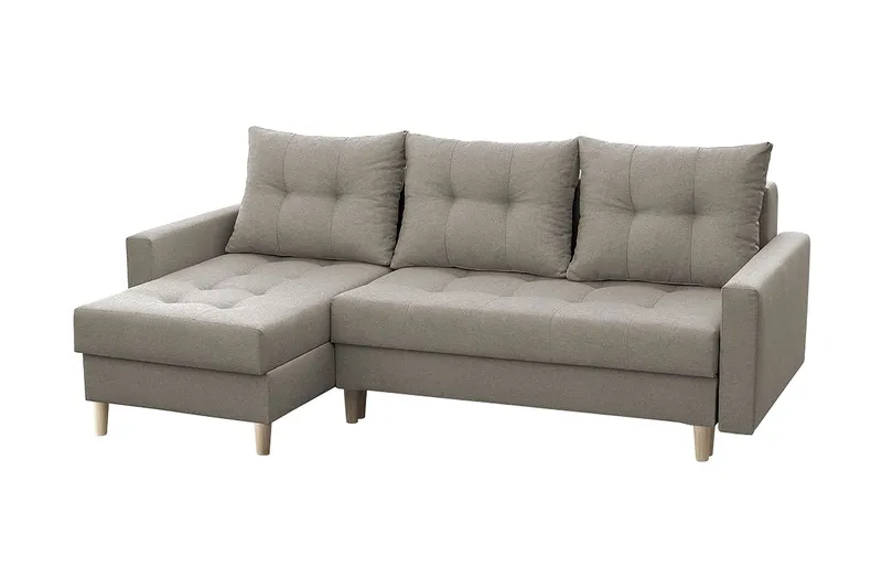 Bodo Divanbäddsoffa 222x140x90 cm - Beige/Grå — Beige/Grå