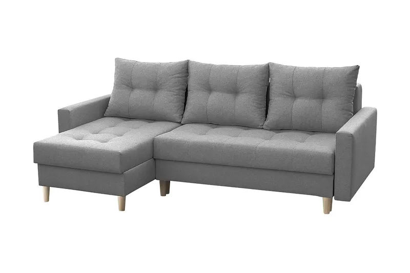 Bodo Divanbäddsoffa 222x140x90 cm - Grå (Art.nr 456276) — Grå