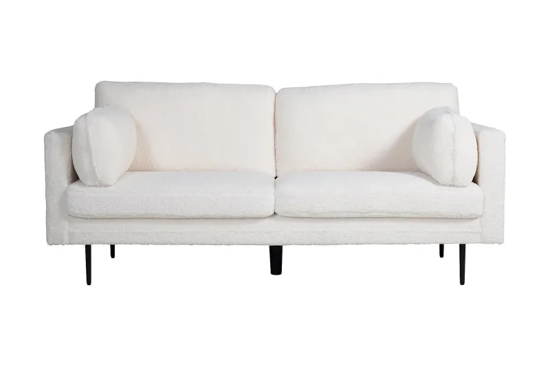 Boom 3-sits soffa, teddymaterial - Vit — Venture Home