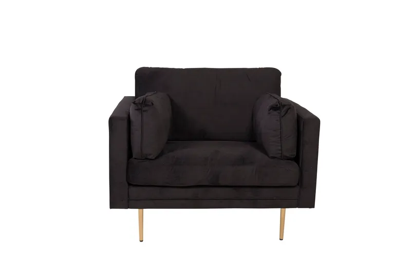 Boom Sammetssfåtölj - Svart (Art.nr 3062619) — Venture Home