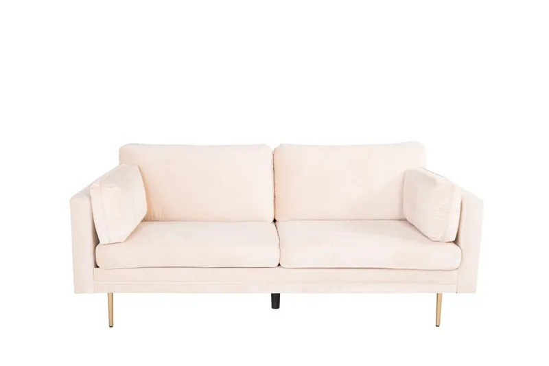 Boom Sammetssoffa 3-sits - Beige — Venture Home