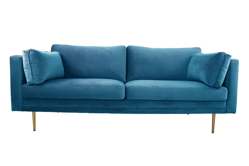 Boom Sammetssoffa 3-sits - Blå — Venture Home