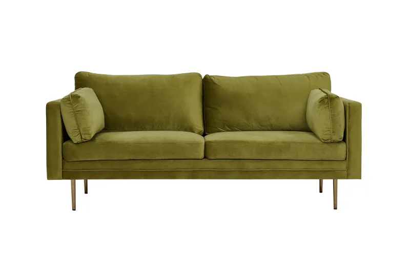 Boom Sammetssoffa 3-sits - Grön — Venture Home