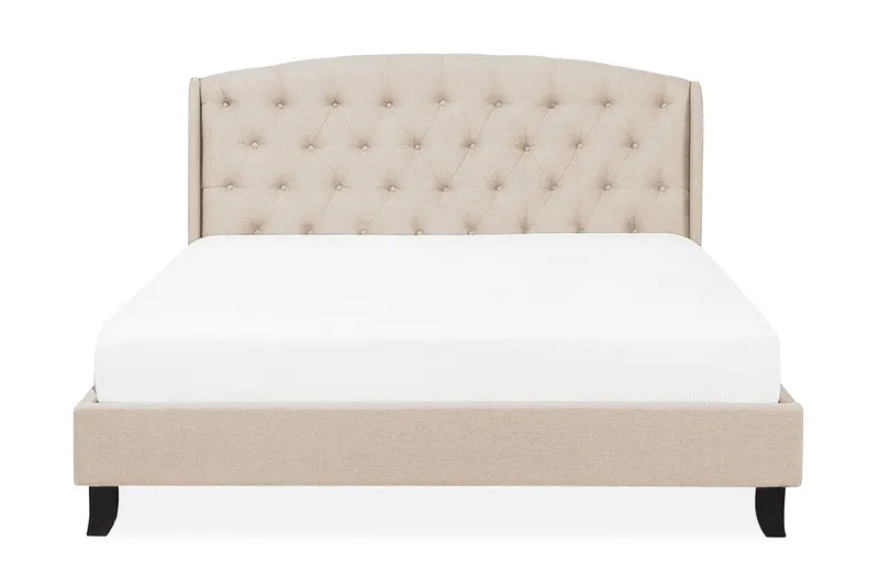 Bordeau\| Dubbelsäng 160\|200 cm - Beige — Bedly