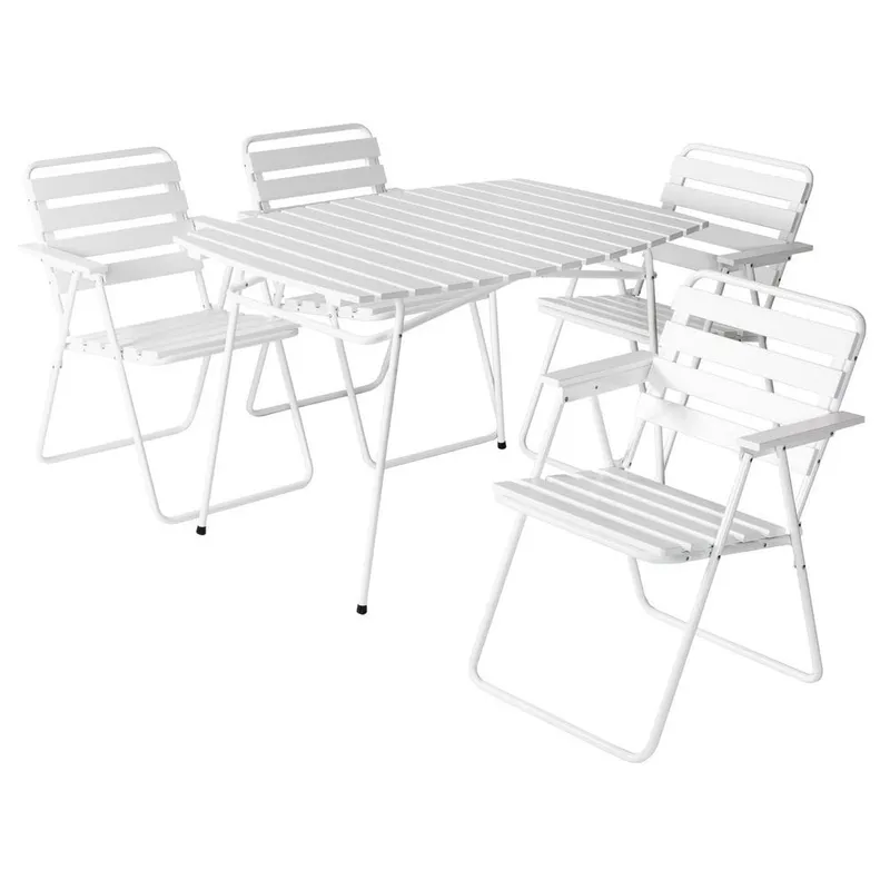 Bordsgruppset Varax Retro 403 + 4 st 305 Vit - Vit — Varax