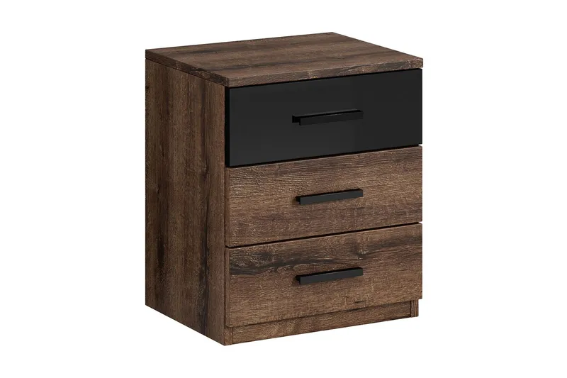 Bovera Sängbord 41x46 cm - Teak/Svart — Teak/Svart