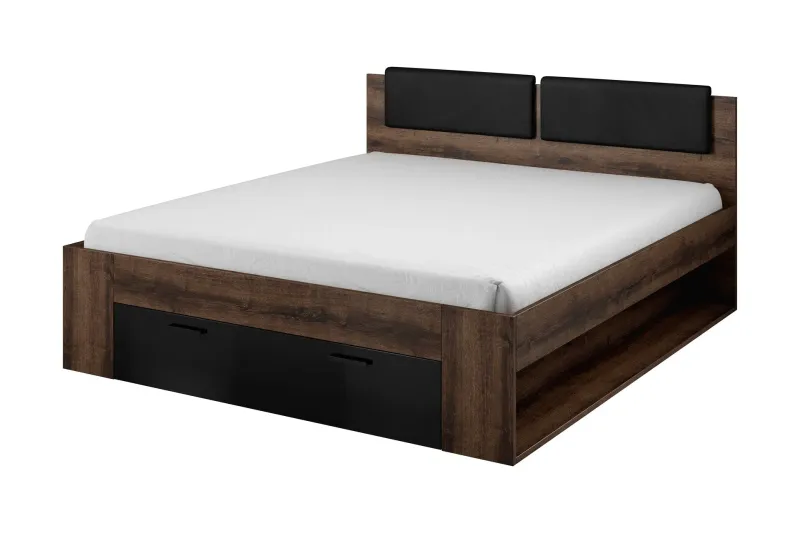 Bovera Sängram 140x200 - Teak/Svart — Teak/Svart