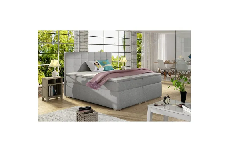 Box Spring Eltap Alice - 140x200 cm, Sawana 21, Grå — 140x200 cm, Sawana 21, Grå