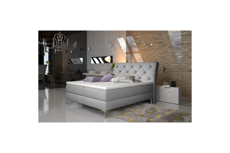 Boxfjäder Eltap Adel - 180x200 cm, Sawana 21, Grå — 180x200 cm, Sawana 21, Grå
