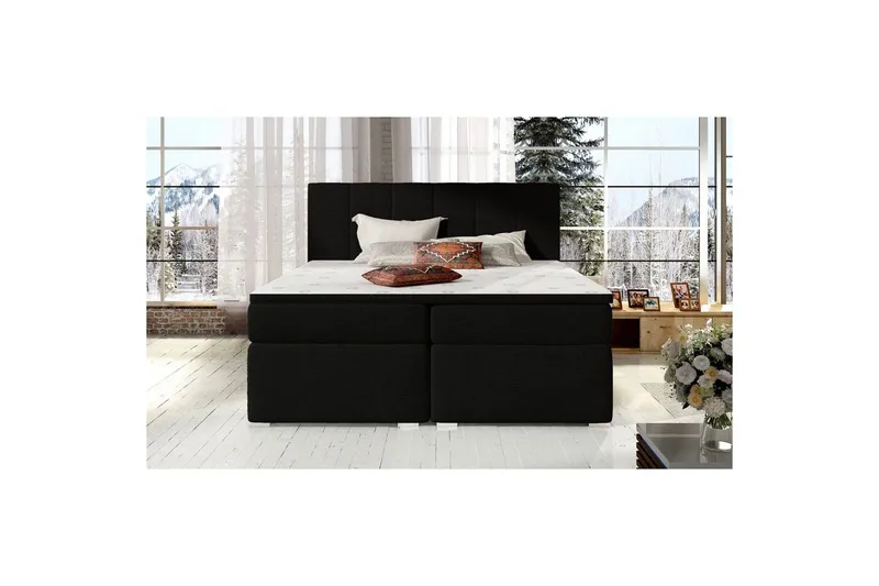 Boxspring Eltap Bolero - Sawana 14, Svart, 180x200 cm — Sawana 14, Svart, 180x200 cm