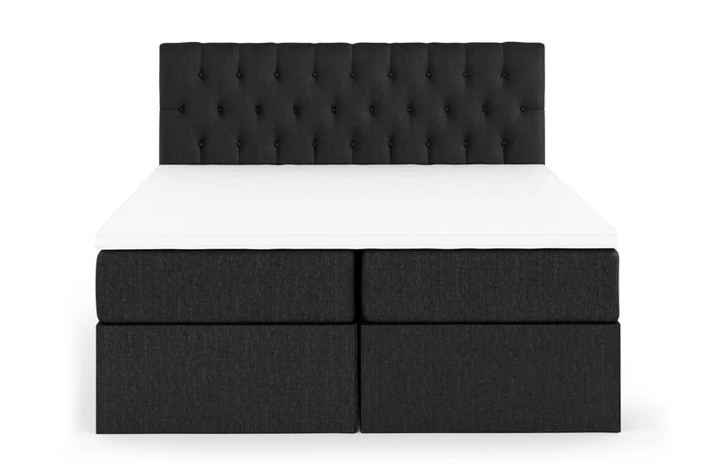 Boxy Box Bed 180x200 cm - Svart/Grå (Art.nr 771015) — Drömvik