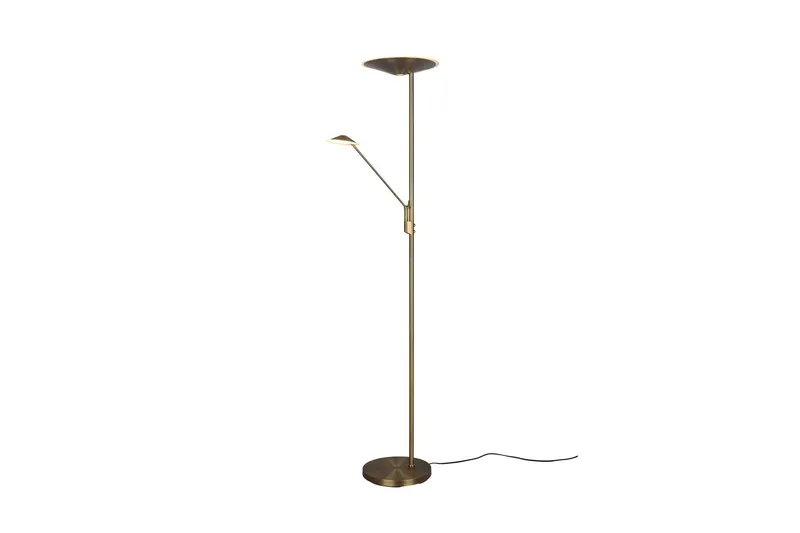 Brantford LED Golvlampa antikmässing. - Mässing — Trio Lighting