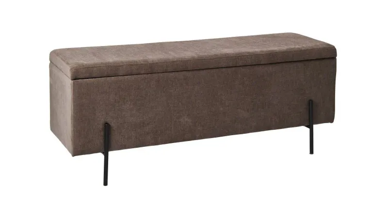 Brewster Bänk m förvaring 120 cm - Brun — Brun