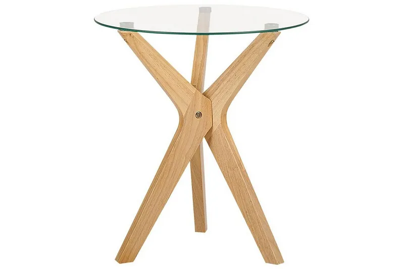 Brion Sidobord 45 cm - Transparent/Ljust trä — Transparent/Ljust trä