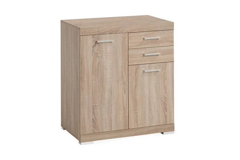 Bristol Skänk 80 cm 2 Luckor 2 Lådor - Ljus Ek — Scandinavian Choice