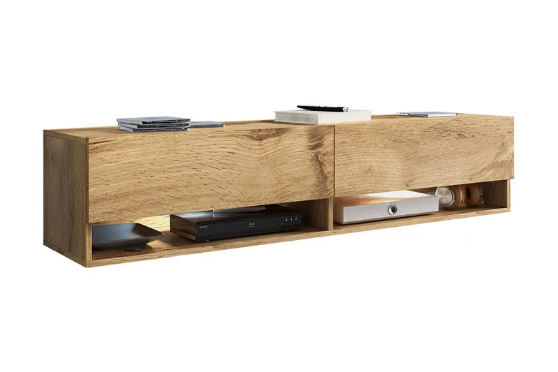 Brya TV-bänk 140x31x30 cm - Beige/Vit — Beige/Vit