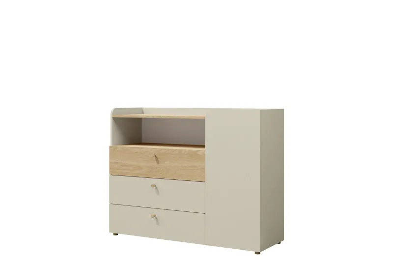 Buhan Byrå 120 cm - Beige/Brun (Art.nr 3078989) — Beige/Brun