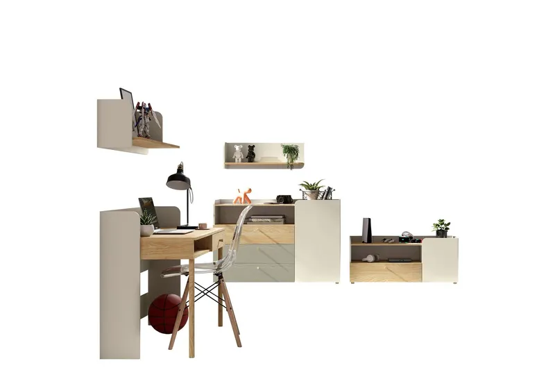 Buhan Möbelset För Sovrum - Beige/Brun (Art.nr 3079028) — Beige/Brun